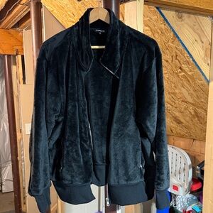 Bebe Sport Plush Black Jacket